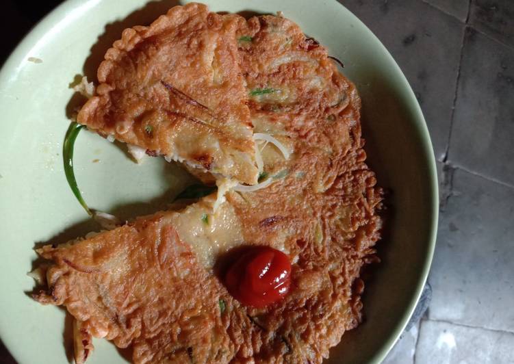 Pajeon dengan bahan seadanya