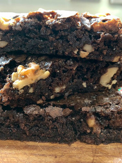 Una foto de Brownies veganos