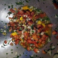 A picture of mango salsa.