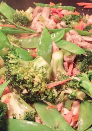 A picture of Chicken stir fry.