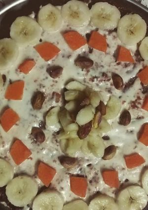 A picture of Chocovanilla cheese cake.