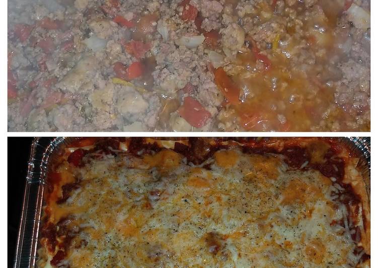 Easiest Way to Make Homemade BgCtGal&#39;s 3 Meat N Cheese Lasagna