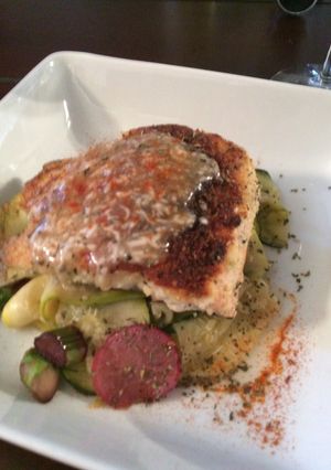 A picture of Potato Breaded Salmon.