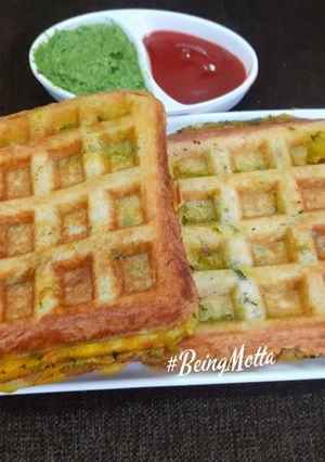 A picture of Aloo Masala Sandwich Waffle.