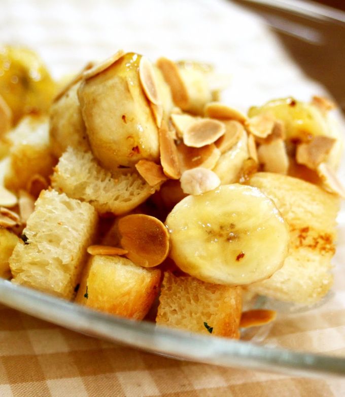 A picture of Caramel Banana Toast in 5 Minutes.