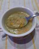 Sopa con verduras deshidratadas y sémola