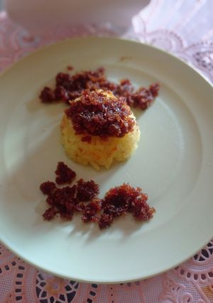 Foto resep Ketan kuning plus inti kelapa