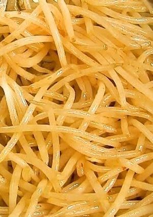 A picture of Aji-Moyashi (Marinated Bean Sprouts) for Ramen.