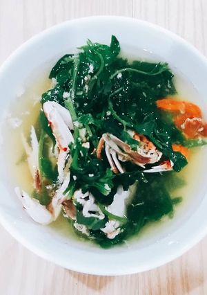 Hình của món Canh mồng tơi nấu ghẹ.