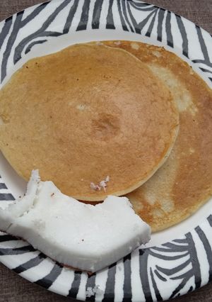 Una foto de Panquecas de coco