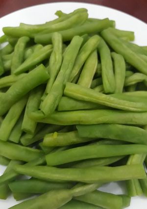 Hình của món Đậu cô ve luộc.