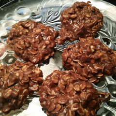 A picture of Chocolate No - Bake Cookies.