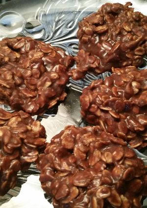 A picture of Chocolate No - Bake Cookies.
