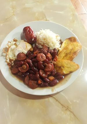 Una foto de Bandeja paisa falsa