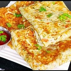 A picture of Easy egg breakfast recipe BREAD OMELETTE.