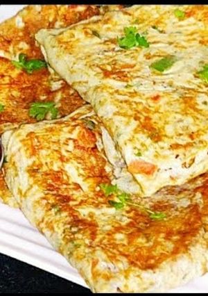 A picture of Easy egg breakfast recipe BREAD OMELETTE.