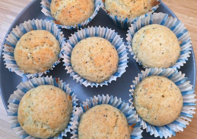 Chia seed lemon muffin