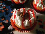 Cupcakes "sesos de rata" sangrientos