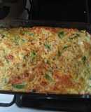 Fritata de verduras y pollo