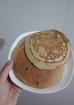 Una foto de Panqueques de avena y banana 🍌