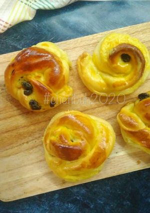 Foto resep Roti Krim Almond + Raisin