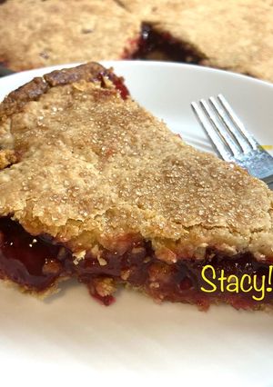 A picture of 🍒 Traditional Cherry Pie (Kerasopita)! 🥧.