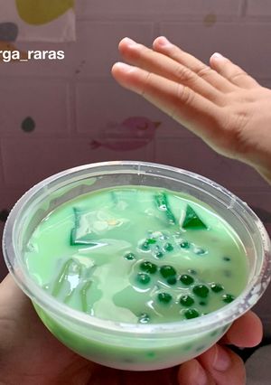 Foto resep Pudding Susu Buko Pandan