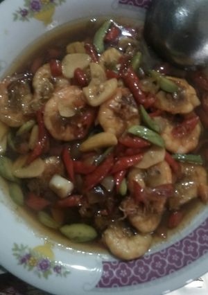 Foto resep Tumis udang pete