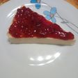 Tarta de queso con mermelada de frutos del bosque