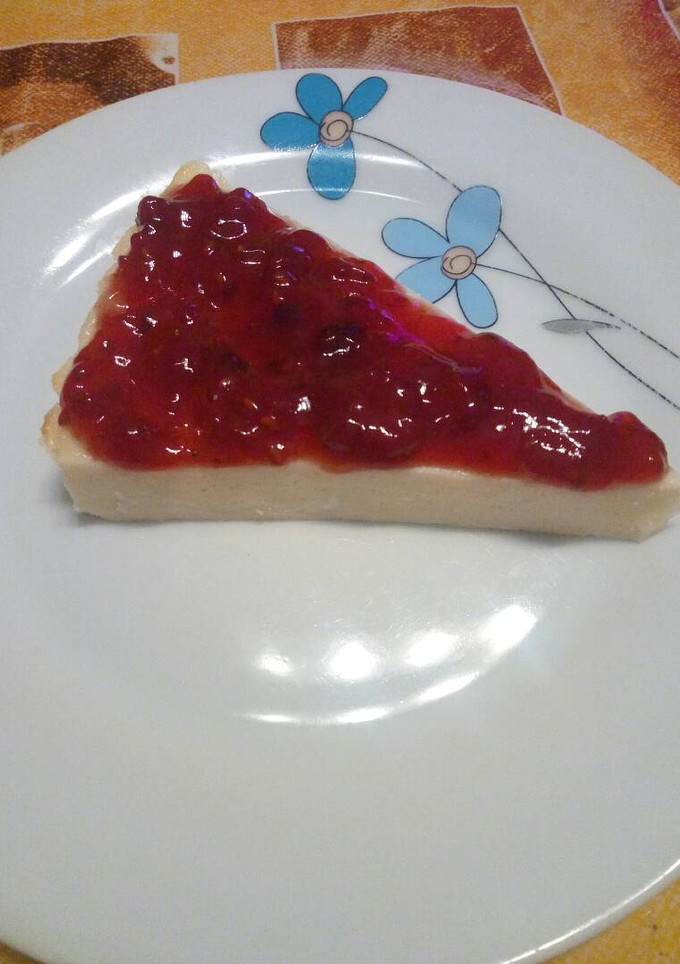 Una foto de Tarta de queso con mermelada de frutos del bosque