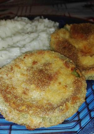 Una foto de Milanesas de zapallito al horno
