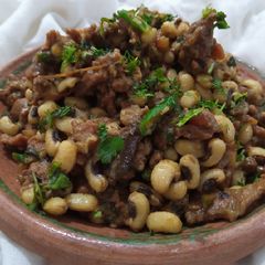Lobia Qeema (black eyed beans with mince) A picture of Lobia Qeema (black eyed beans with mince).
