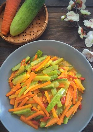 Foto resep Acar wortel timun bumbu kuning