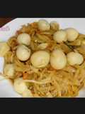 Tumis sayur lobak dan telur puyuh