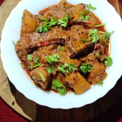 A picture of Bihari Style Kaddu Curry.