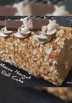Foto resep Mocca Nougat Roll Cake