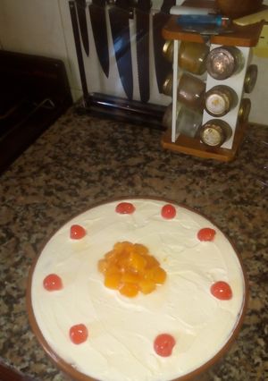 Una foto de Postre con frutos en almíbar