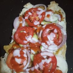 A picture of Desi burger.