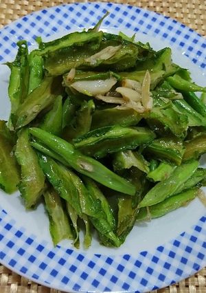 Hình của món Đậu Rồng Xào Tỏi.