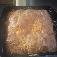 A picture of Egg ham & cheese casserole.