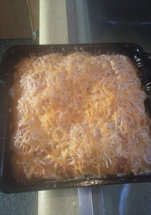 A picture of Egg ham & cheese casserole.