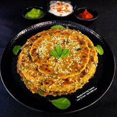 A picture of Calcium Rich Methi Leaves Multigrain Dhebra Gujarati Style - Fenugreek Leaves Paratha.