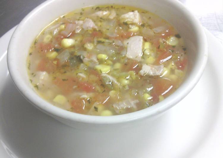 Simple Way to Prepare Perfect Chicken, Corn, and Lime Soup