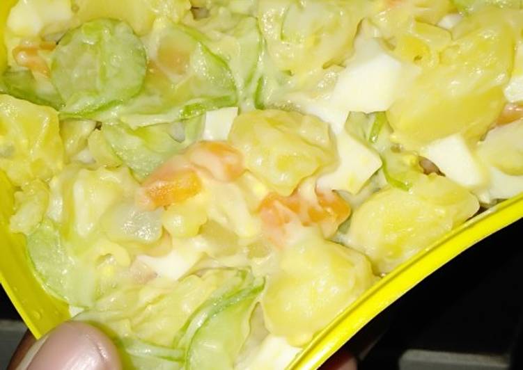 Cara Menyiapkan Salad kentang ala Jepang (Japanese potato salad) Sempurna