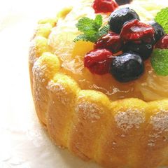 A picture of Charlotte-Style Pear Mousse Cake.