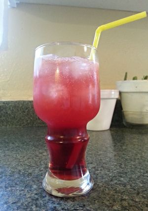 A picture of Cran-Cherry Seltzer.