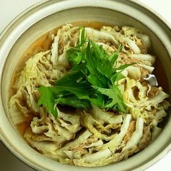 A picture of My Variation on Layered and Steam-Cooked Pork Belly and Chinese Cabbage.