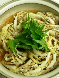 A picture of My Variation on Layered and Steam-Cooked Pork Belly and Chinese Cabbage.