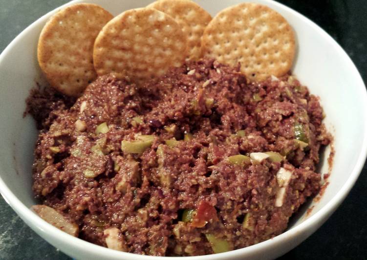 Steps to Prepare Super Quick Homemade Spicy olive tapenade