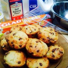 A picture of Orange & Macadamia Muffins.